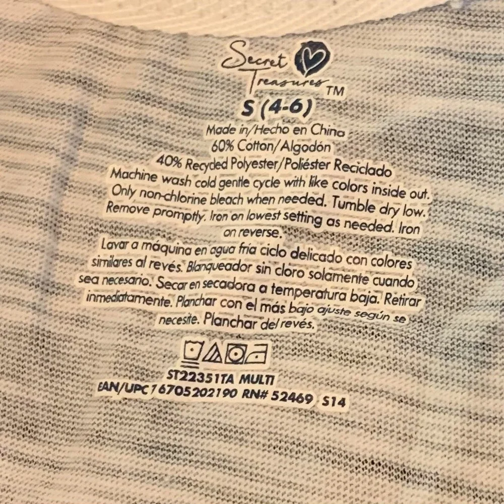 Secret Treasures Womens Sleep Tank Top Small 4-6 New with Tags Stay Chill Blue